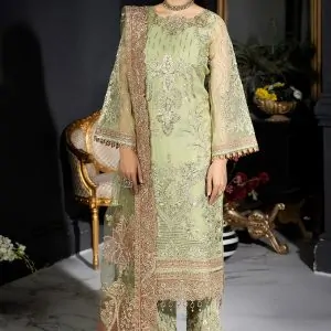 Andaaz-e-Khaas by Imrozia Premium Embroidered Organza 3Pc Suit