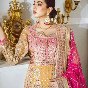 Embroidered Net Suits Unstitched 3 Piece